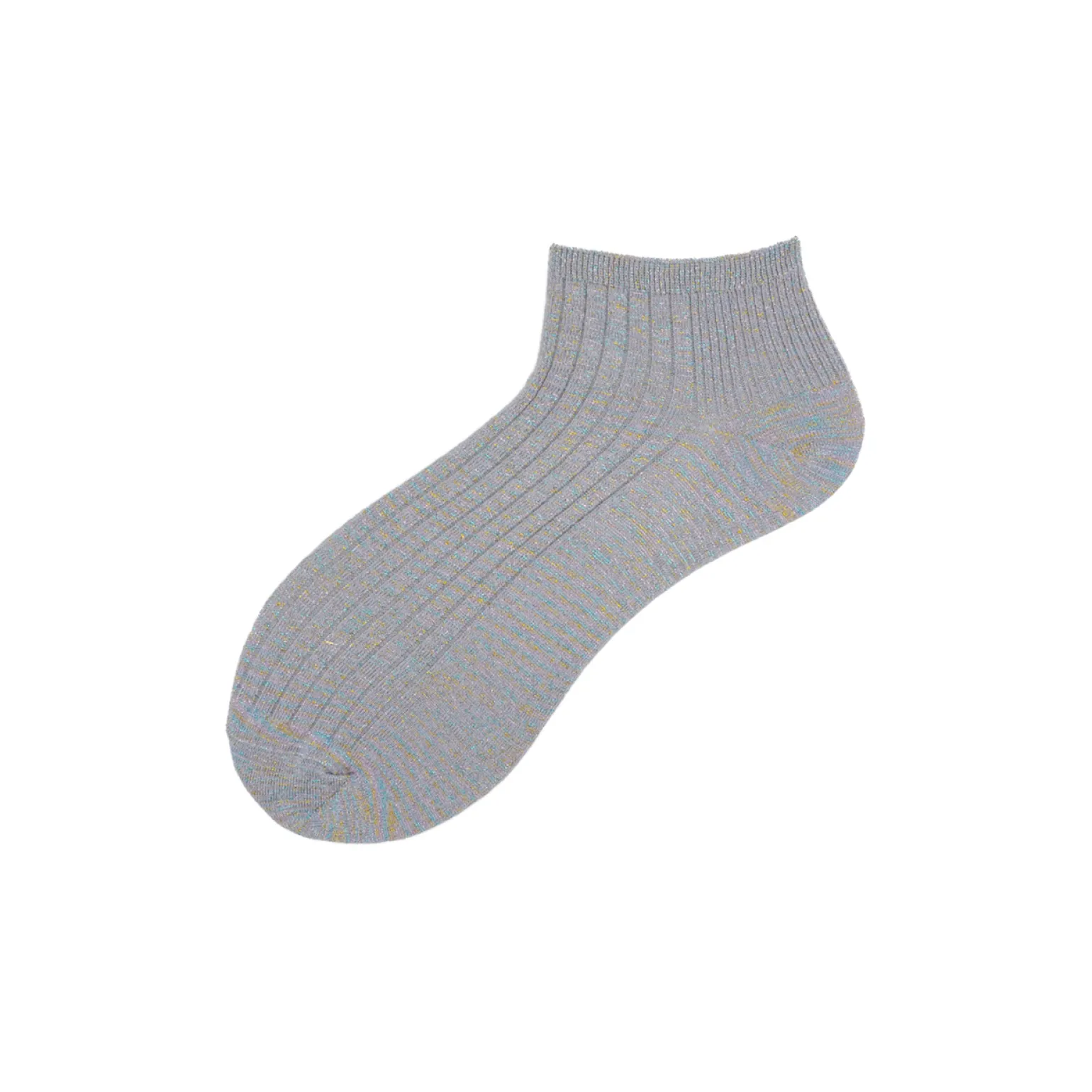 Calza da sneaker in lurex multicolor a coste Zoe