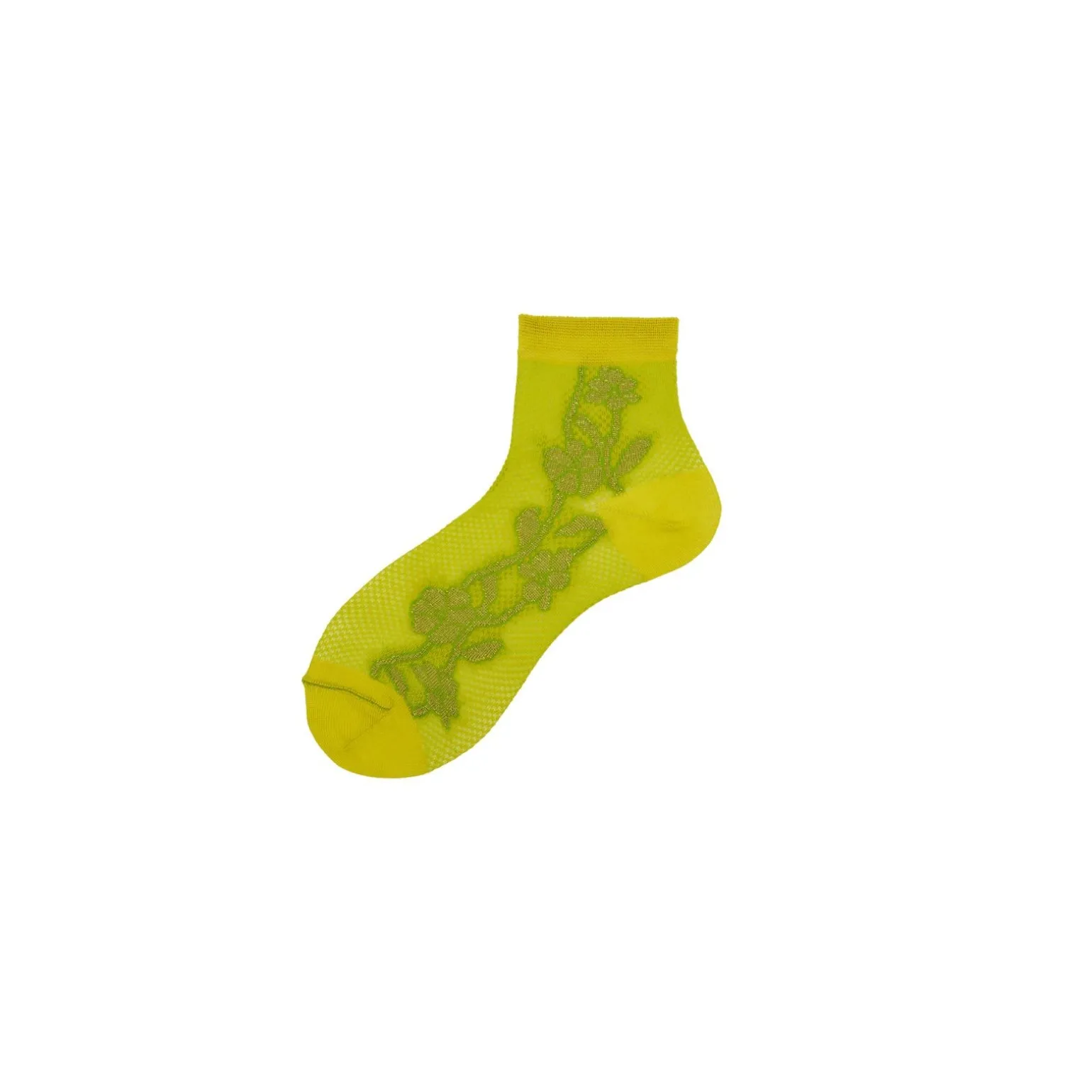 Calza da sneakers da donna in cotone con effetto ricamo floreale Zyra