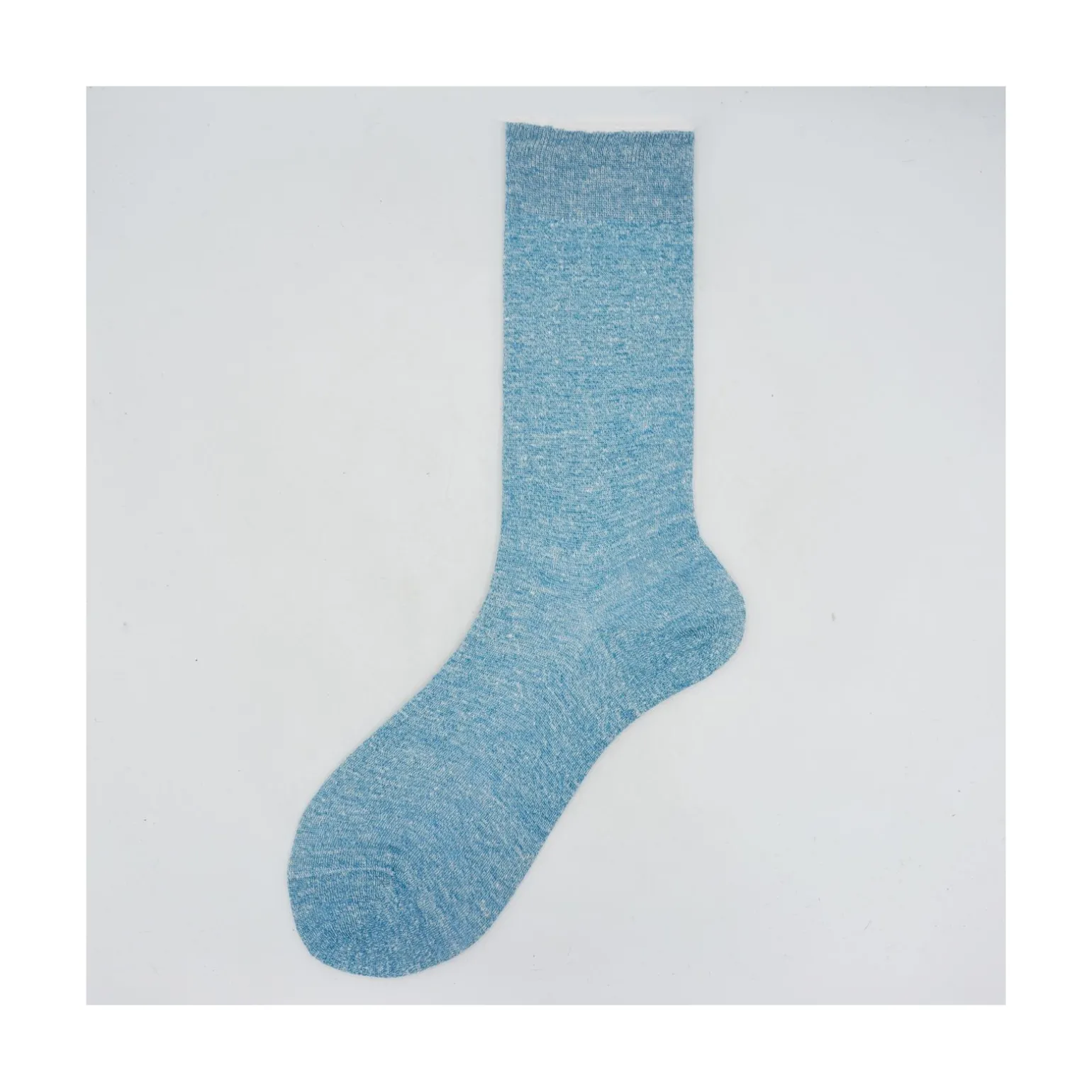 Calza da uomo corta in lino e cotone tinta unita N°40