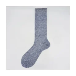 Calza da uomo corta in lino e cotone tinta unita N°40