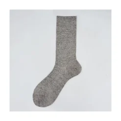 Calza da uomo corta in lino e cotone tinta unita N°40