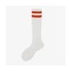 Calza lunga donna in cotone con righe Teja