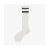 Calza lunga donna in cotone con righe Teja