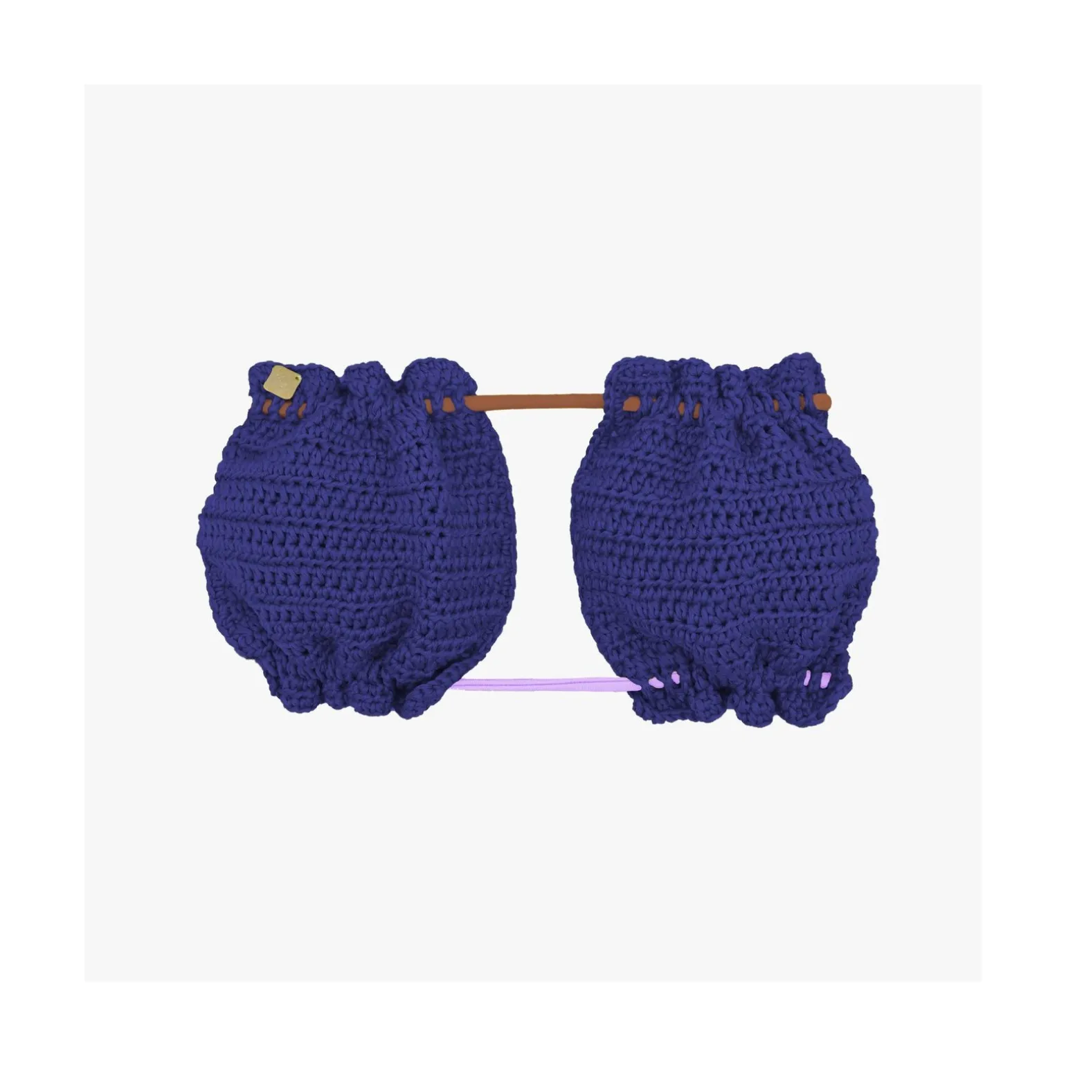 Top donna a bande in crochet Sangria