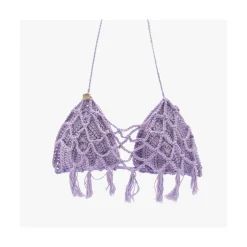 Top donna a triangolo con rete in crochet Margarita