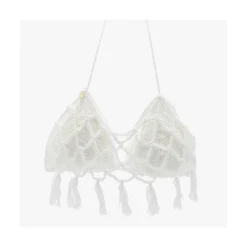 Top donna a triangolo con rete in crochet Margarita
